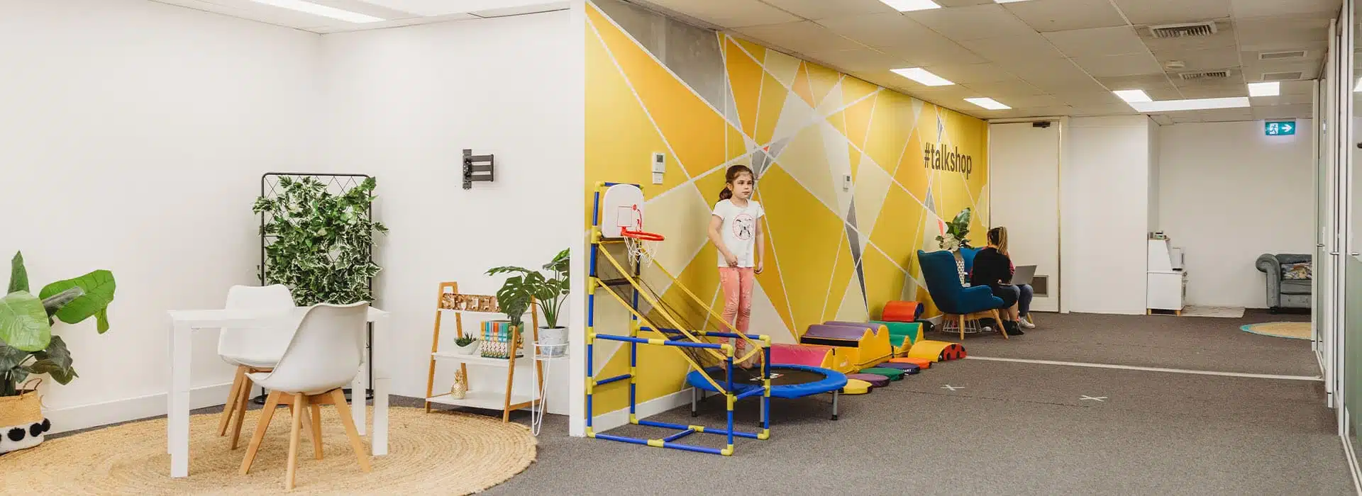 - Open play space within a speech pathology clinic