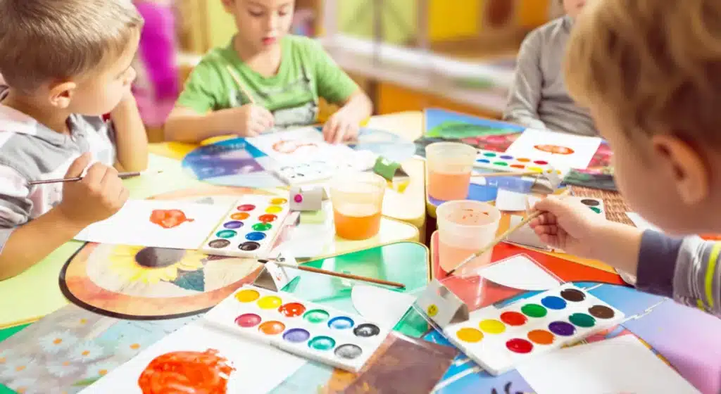 Kids doing some art